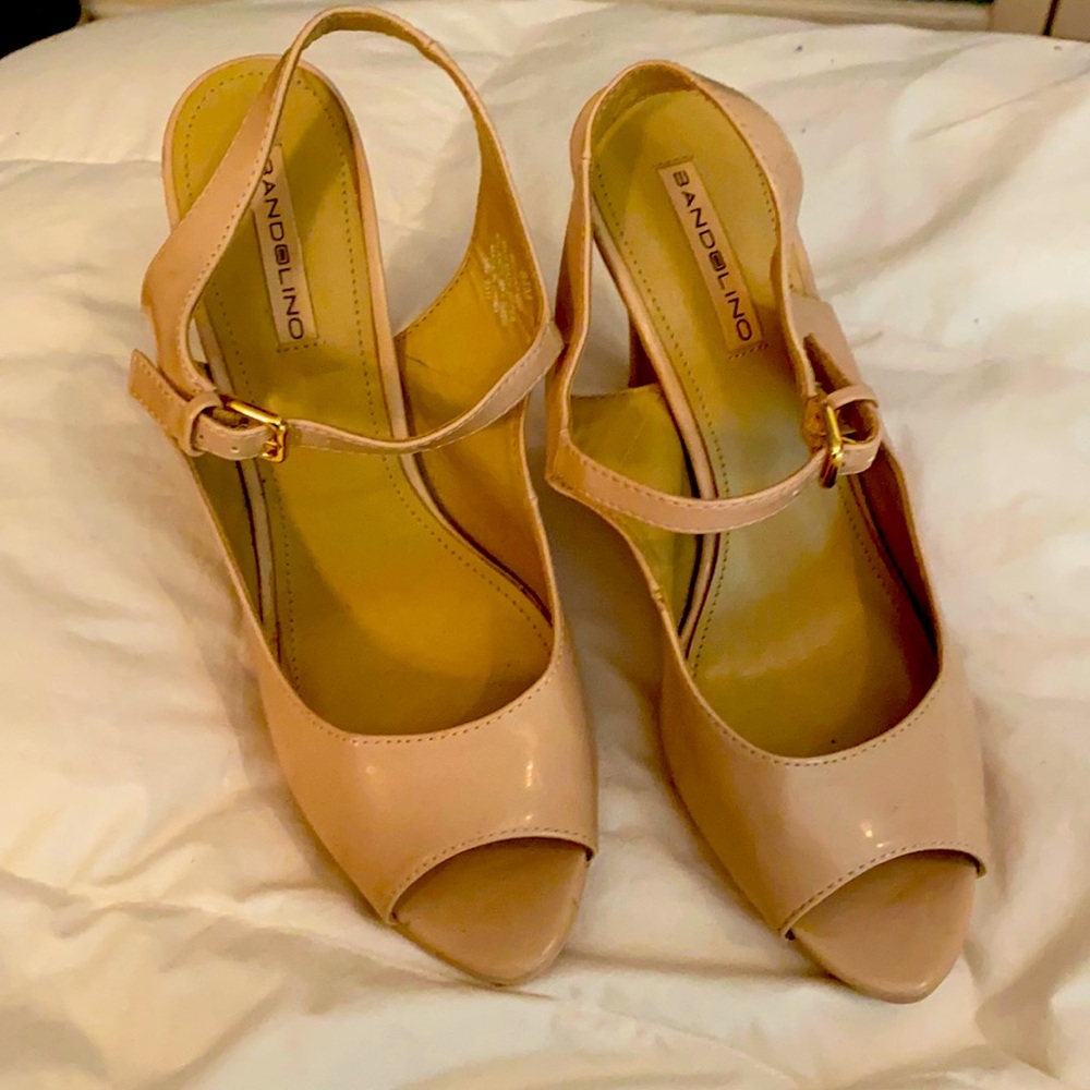 Bandolino Strappy heels, mauve, 8.5, worn once